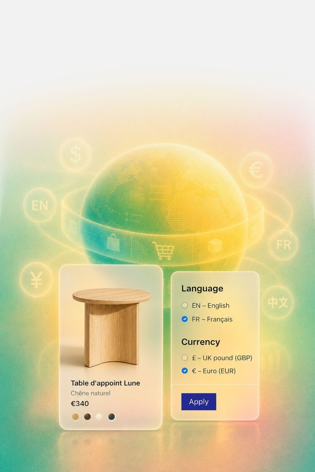 Multi-language and multi-currency