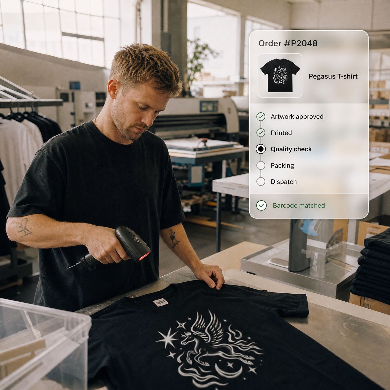 Automated print production and shipping workflow
